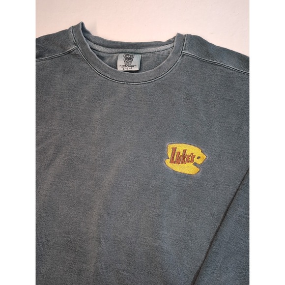 Comfort Colors Tops - Comfort Colors Large crewneck sweatshirt embroidered Luke's Logo Gilmore Girls
